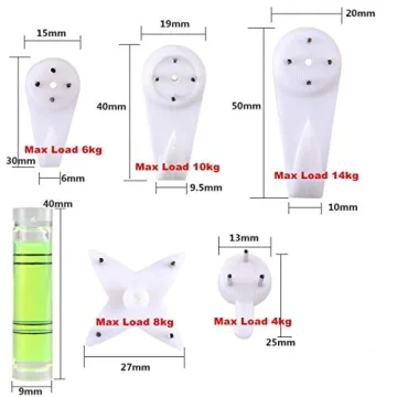 Comprehensive Picture Hanging Kit for All Wall Types - 106 Pack