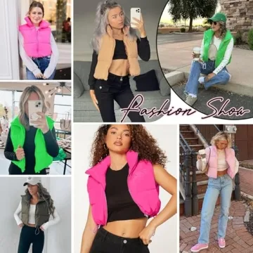 Zando Winter Cropped Puffer Vest for Stylish Women