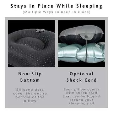 Outdoor Vitals 2 oz Ultralight Backpacking Pillow- Compact, Adjustable, Soft, Nonslip, Inflatable Camping Pillow Regular
