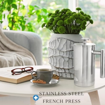 Mixpresso Stainless Steel French Press Coffee Maker 800 ml