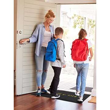 wohous Welcome Mat 35" x 23.5" Big Size Front Door Mat Indoor Outdoor Entrance, Low Profile Floor Ma...