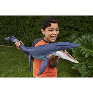 Jurassic World Toys Ocean Protector Mosasaurus Dinosaur Action Figure Sculpted with Movable Joints M...