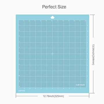 Lightgrip Cutting Mat 12x12 for Silhouette Cameo 4/3/2/1(12x12 Inch, 3 Mats), Reuseable Blue Cutting Mats for Crafts by Craft World