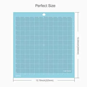 Lightgrip Cutting Mat 12x12 for Silhouette Cameo 4/3/2/1(12x12 Inch, 3 Mats), Reuseable Blue Cutting Mats for Crafts by Craft World
