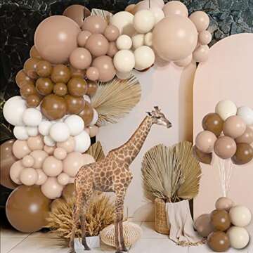 142Pcs Brown Balloon Garland Kit for Stunning Events