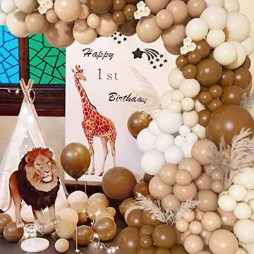 142Pcs Brown Balloon Garland Kit for Stunning Events