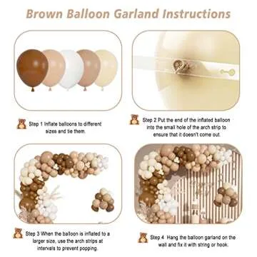 142Pcs Brown Balloon Garland Kit for Stunning Events