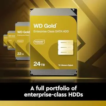 Western Digital 8TB WD Gold Enterprise Class Internal Hard Drive - 7200 RPM Class, SATA 6 Gb/s, 256 MB Cache, 3.5" - WD8004FRYZ
