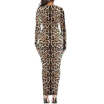 Chic Women's Long Sleeve Bodycon Maxi Dress for Parties