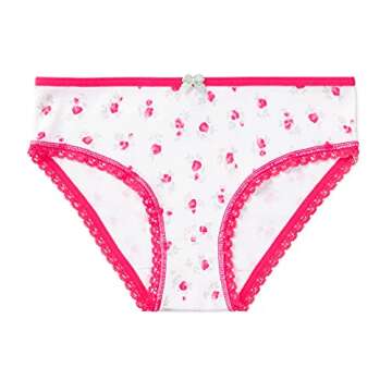Lucky & Me Lily Little Girls Underwear, Organic Cotton Briefs, Printed Pattern, 3-Pack, 4/5