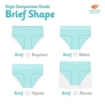 Lucky & Me Lily Little Girls Underwear, Organic Cotton Briefs, Printed Pattern, 3-Pack, 4/5