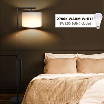 Stylish MOFFE Arc Floor Lamp with Adjustable Shade