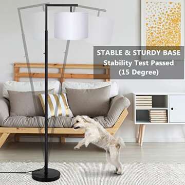 Stylish MOFFE Arc Floor Lamp with Adjustable Shade