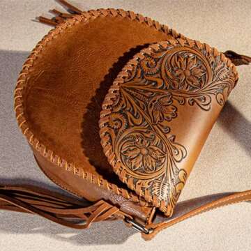 Montana West Stylish Embossed Leather Crossbody Handbag
