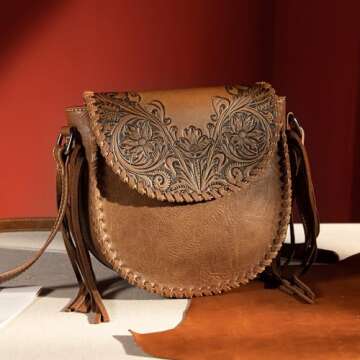 Montana West Stylish Embossed Leather Crossbody Handbag