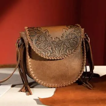Montana West Stylish Embossed Leather Crossbody Handbag