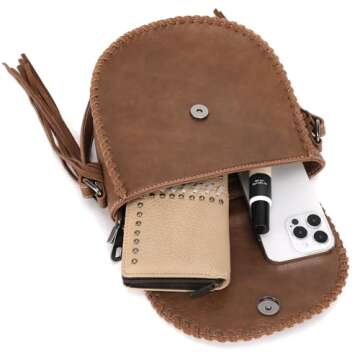 Montana West Stylish Embossed Leather Crossbody Handbag