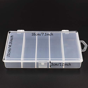 Honbay Clear Fishing Tackle Box for Lures and Jewelry Storage