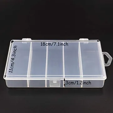 Honbay Clear Fishing Tackle Box for Lures and Jewelry Storage