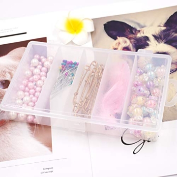 Honbay Clear Fishing Tackle Box for Lures and Jewelry Storage