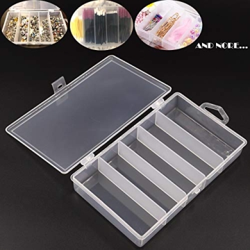 Honbay Clear Fishing Tackle Box for Lures and Jewelry Storage