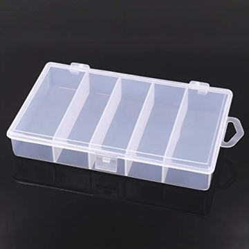 Honbay Clear Fishing Tackle Box for Lures and Jewelry Storage