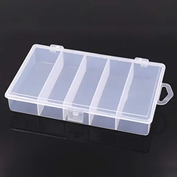 Honbay Clear Fishing Tackle Box for Lures and Jewelry Storage