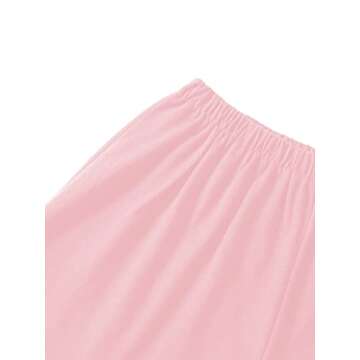 LYANER Women's Pajamas Set Heart Print Button Short Sleeve Shirt with Shorts Sleepwear PJs Set Pink Small