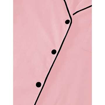 LYANER Women's Pajamas Set Heart Print Button Short Sleeve Shirt with Shorts Sleepwear PJs Set Pink Small