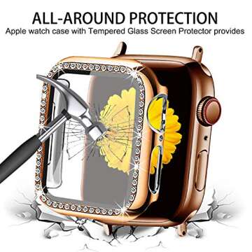 Elegant Mesime Apple Watch Band with Screen Protector Case