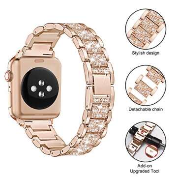 Elegant Mesime Apple Watch Band with Screen Protector Case
