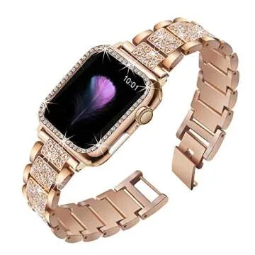 Elegant Mesime Apple Watch Band with Screen Protector Case