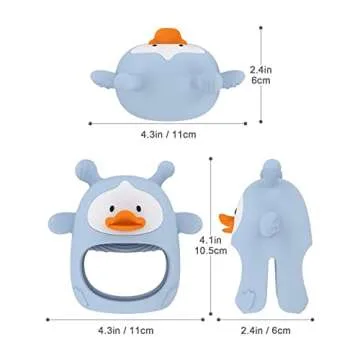 3 Pack Teething Toys for Babies 0-6 Months, Safe & Easy Care