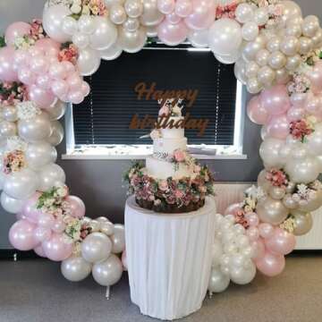 Pearl Balloons, 52 PCS 12 Inch Pearl white Double-Stuffed Balloons, Pearl White Pearl Sand White Double-Stuffed Pearl Ivory Latex Balloons for Birthday Baby Shower Wedding Bridal Party Decoration