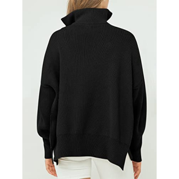 Stylish ANRABESS Women's Oversized Quarter Zip Sweater