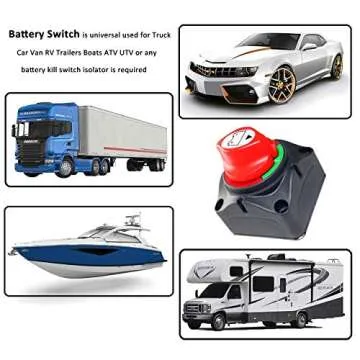 Battery Disconnect Switch Master, 12V-48V Waterproof Power Isolator On-Off Kill Switch 275Amps High Current for Car RV Marine Boat Truck ATV Vehicles