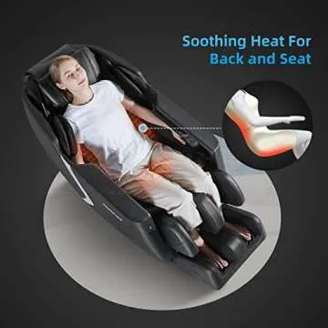 COMFIER Full Body Massage Chair,Massage Recliner Chair, Zero Gravity,Shiatsu Deep Kneading, 6 Auto Program,Air Compression,Heat,Bluetooth Speaker,Rolling,Chair Massager, Black