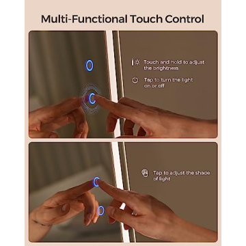 SONGMICS LED Jewelry Cabinet with Full-Length Mirror