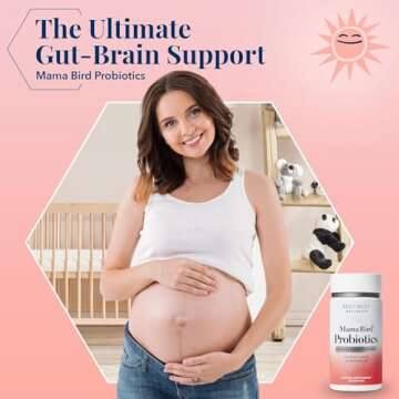 Best Nest Wellness Mama Bird Probiotics - Digestive Health Supplement Aids Gut - Brain Support - 50 Billion CFU Multi-Probiotic Supplement for Women - Supports Healthy Gut Biome - 30 Capsules
