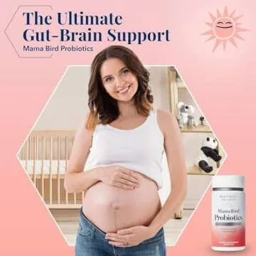 Best Nest Wellness Mama Bird Probiotics - Digestive Health Supplement Aids Gut - Brain Support - 50 Billion CFU Multi-Probiotic Supplement for Women - Supports Healthy Gut Biome - 30 Capsules