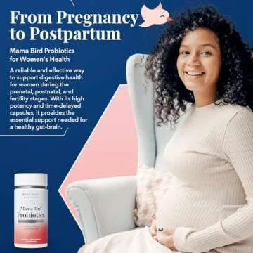 Best Nest Wellness Mama Bird Probiotics - Digestive Health Supplement Aids Gut - Brain Support - 50 Billion CFU Multi-Probiotic Supplement for Women - Supports Healthy Gut Biome - 30 Capsules