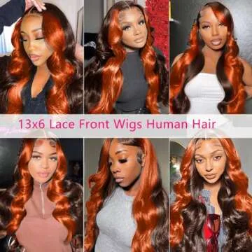 Stylish 13x6 Lace Front Wigs Human Hair - Ginger Ombre