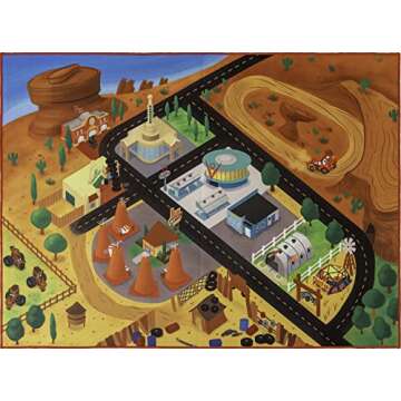 Gertmenian Disney Rug Pixar Boys Girls Childrens Bedroom Decor Kids Home Play Room Mat Bedding Games Area Carpet, 3x5 Small, Red 3X Toy Car Lightning McQueen + Mater + Cruz