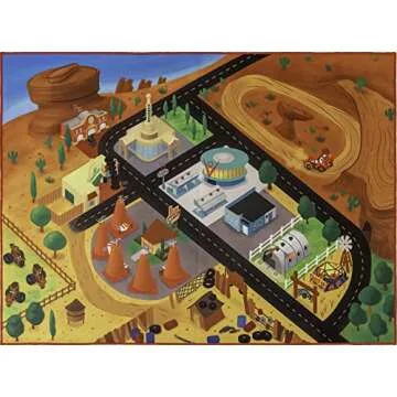 Gertmenian Disney Rug Pixar Boys Girls Childrens Bedroom Decor Kids Home Play Room Mat Bedding Games Area Carpet, 3x5 Small, Red 3X Toy Car Lightning McQueen + Mater + Cruz