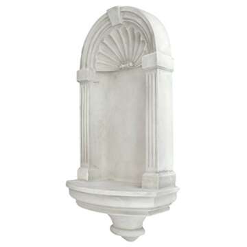 Design Toscano Classical European Style Wall Niche Display Shelf, Medium, 21 Inches Tall, Cast Stone...