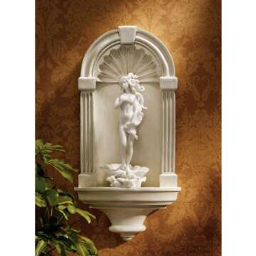 Design Toscano Classical European Style Wall Niche Display Shelf, Medium, 21 Inches Tall, Cast Stone Resin, Antique Stone