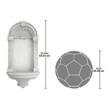 Design Toscano Classical European Style Wall Niche Display Shelf, Medium, 21 Inches Tall, Cast Stone Resin, Antique Stone