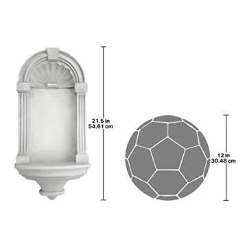 Design Toscano Classical European Style Wall Niche Display Shelf, Medium, 21 Inches Tall, Cast Stone Resin, Antique Stone