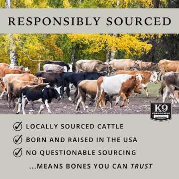 K9 Connoisseur Beef Trachea Dog Chews Single Ingredient Dog Treat, Beef Trachea for Dogs Made in USA, One Ingredient Dogs Treats and All Natural, Glucosamine Chondroitin (7, 7in)