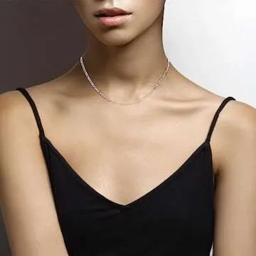 Miabella 925 Sterling Silver Italian 3mm Diamond-Cut Figaro Link Chain Necklace for Women, Made in Italy (Length 18 Inches (women's average length))